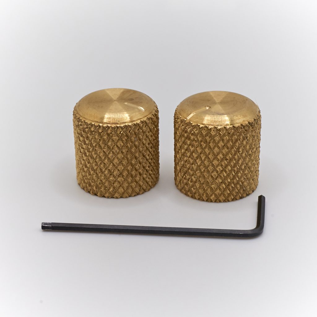 Brass Diamond Knurl 3/4" Slotted Flat Top