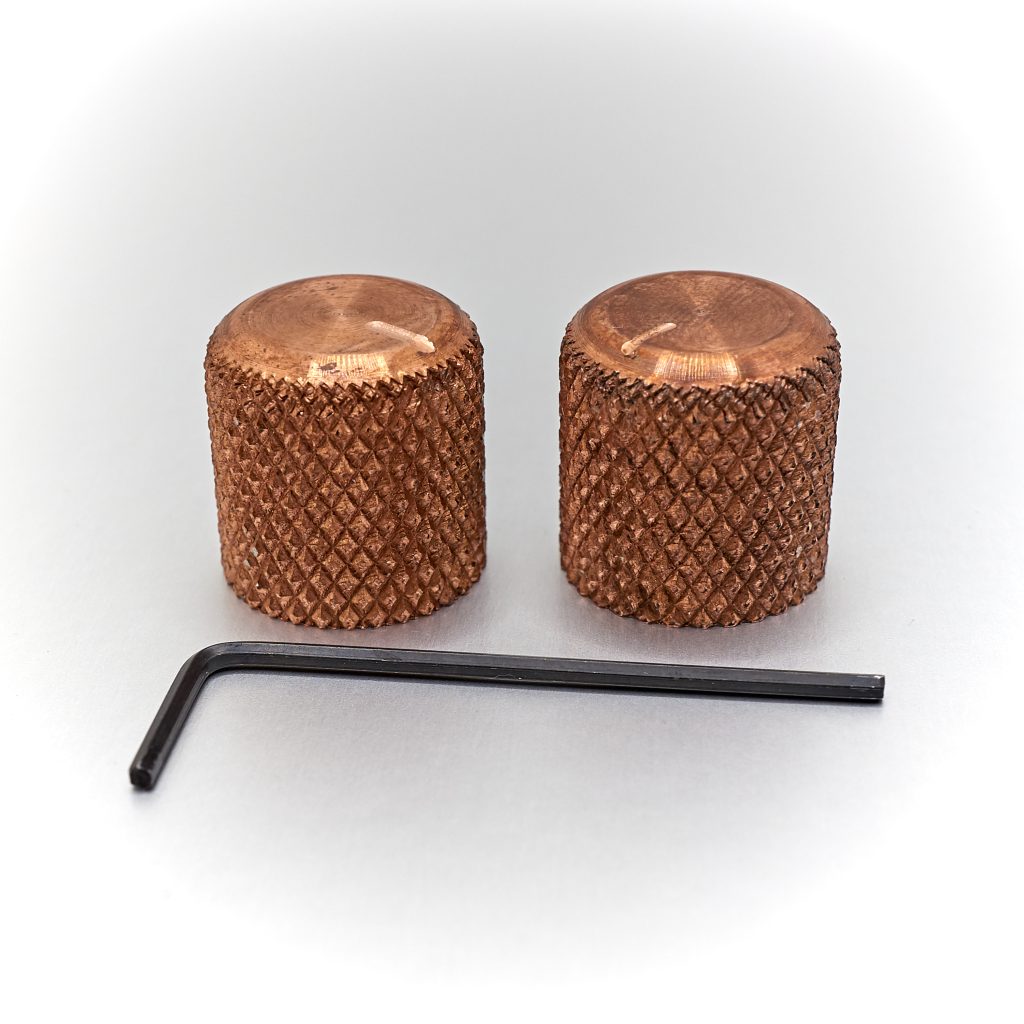 Copper Diamond Knurl 3/4" Slotted Flat Top