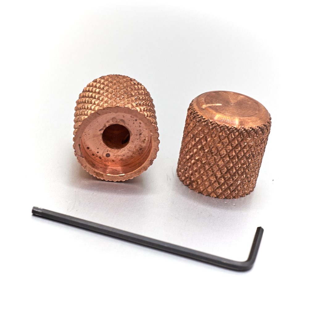 Copper Diamond Knurl 3/4" Slotted Flat Top